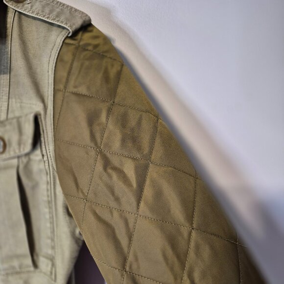 J. Crew Khaki Boyfriend Utility Military Field Cargo Army Jacket Size Small - Picture 13 of 16